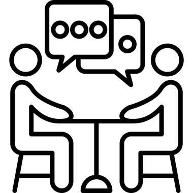 Buluşma simgesi, vektör illüstrasyonu.