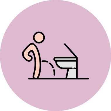 tuvalet ikonu vektör illüstrasyonu