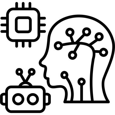 zeka robotu teknoloji simgesi