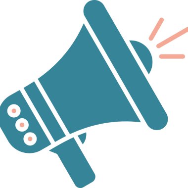 Megafon. Basit tasarım vektörü illüstrasyonu