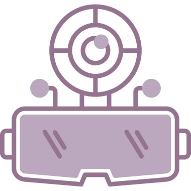 gözlük simgesi, vektör illüstrasyonu