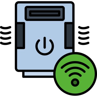 Kablosuz. Web simgesi basit illüstrasyon