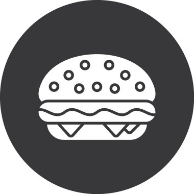 Moda tarzında izole edilmiş burger simgesi