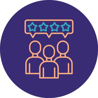 derecelendirme simgesi vektör illüstrasyonu