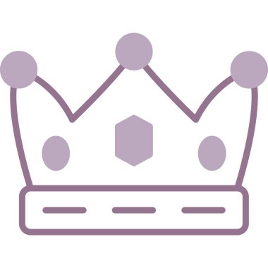 Royal Crown düz vektör simgesi