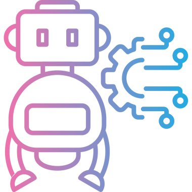 robot. Web simgesi basit tasarım