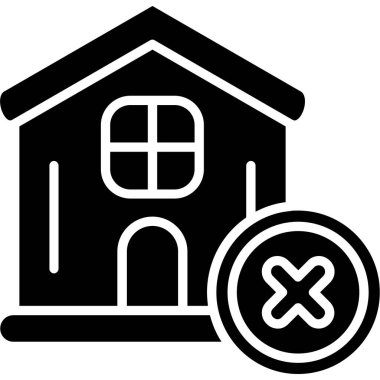 Ana hatlarıyla emlak evi simgesi