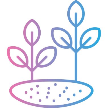 Bitki. Web simgesi basit illüstrasyon