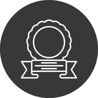 Sertifika glyph vektör tasarımı