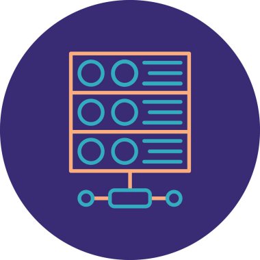 Sunucu. Web simgesi basit illüstrasyon