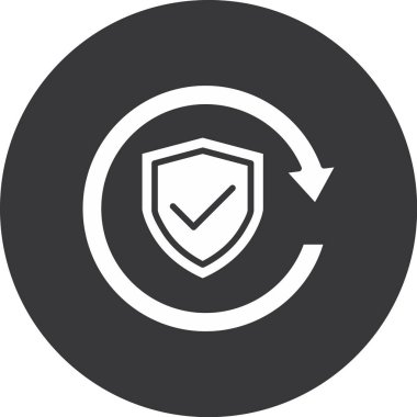 Vektör kalkanı simgesi. vektör illüstrasyonu