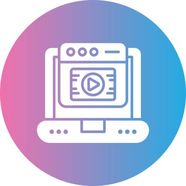 Dizüstü bilgisayar simgesinin vektör çizimi