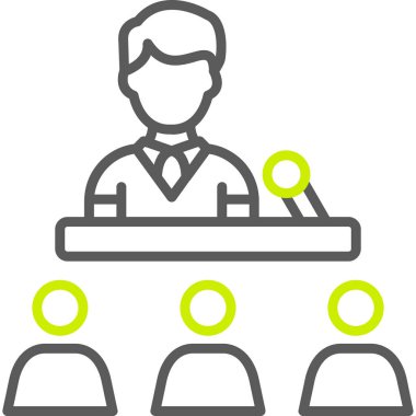 iş dünyasından sunum simgesi, vektör illüstrasyonu