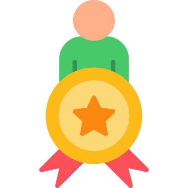 Madalya. Web simgesi vektör illüstrasyonu