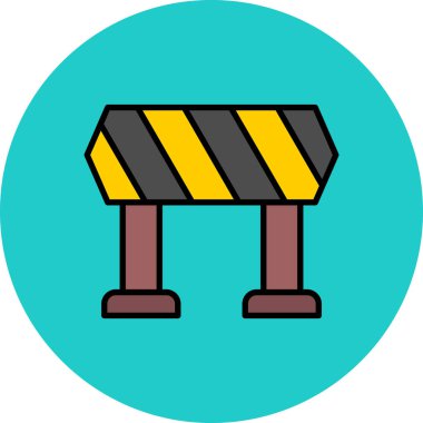 yol bariyeri vektör simgesi