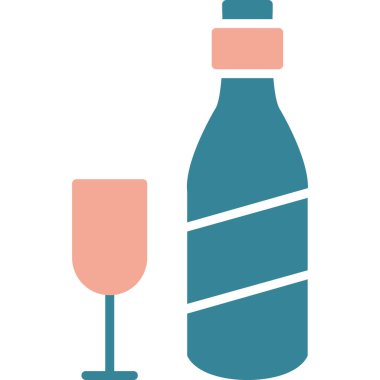 şarap şişesi illüstrasyon