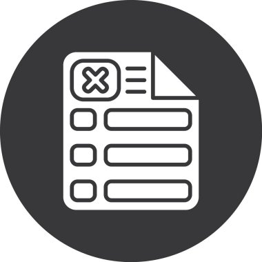 Belge. Web simgesi basit illüstrasyon