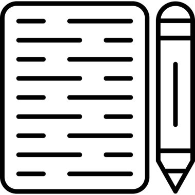 Kalem. Web simgesi basit illüstrasyon