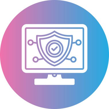 Güvenlik simgesinin vektör illüstrasyonu