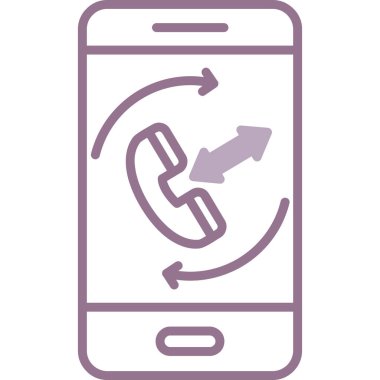 Akıllı telefonlu cep telefonu, vektör illüstrasyonu