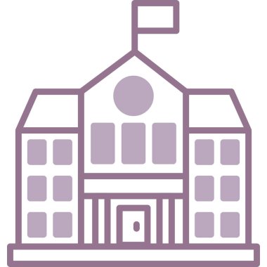 Okul simgesi, vektör illüstrasyonu