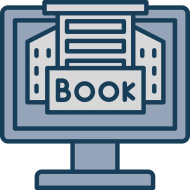 Kitap. Web simgesi basit illüstrasyon