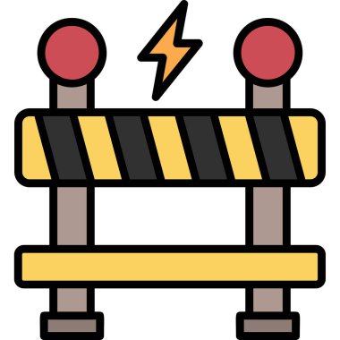 Bariyer Simgesi, vektör illüstrasyonu