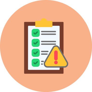 İşaretli vektör düz renk simgesini kontrol et