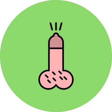 Şirin bir çizgi film simgesinin vektör çizimi