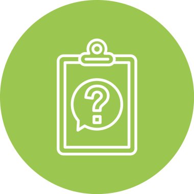 soru işareti vektör çizgisi simgesi dekoru