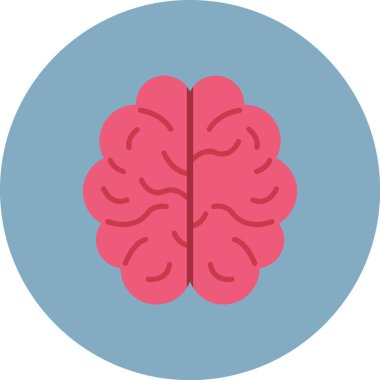 Beyin simgesi, vektör illüstrasyonu