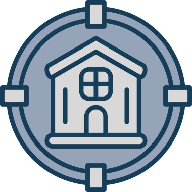 Ev. Web simgesi basit tasarım