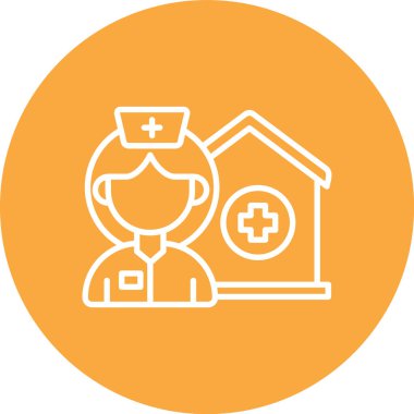 Doktor. Web simgesi basit illüstrasyon