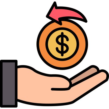 Para dolar para simgesi - taslak biçimi