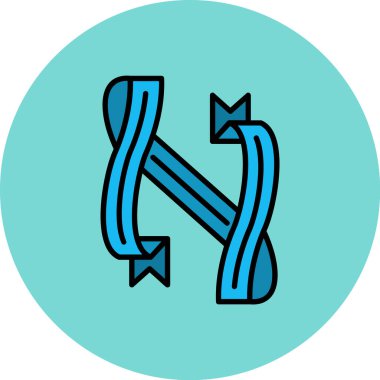 Bir Noel ağacının şirin bir karikatür ikonunun vektör çizimi