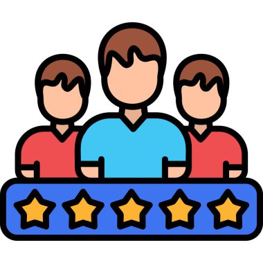 Reyting. Web simgesi basit illüstrasyon