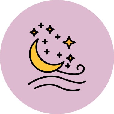 vektör ay simgesi illüstrasyonu