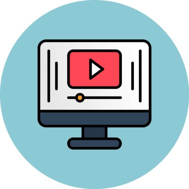 video simgesi vektör illüstrasyonu