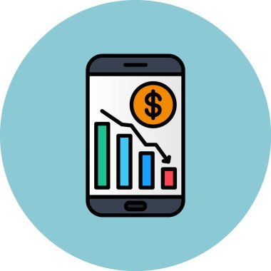 mobil bankacılık vektör simgesi