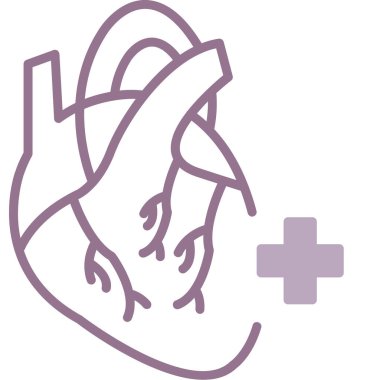 Kalp. Web simgesi basit illüstrasyon