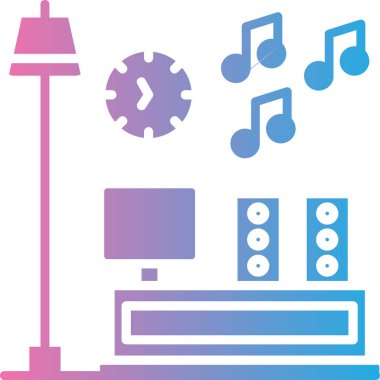 vektör biçiminde müzik çalar düz simgesi