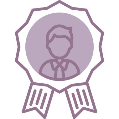 rozet simgesi, modern illüstrasyon tasarımı