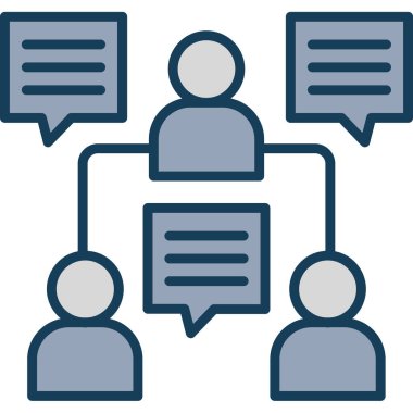 iş iletişimi tartışma simgesi