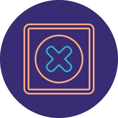 Bir çapraz simgenin vektör illüstrasyonu