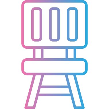 Sandalye. Web simgesi basit illüstrasyon