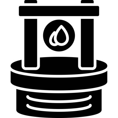 Yağ varili simgesi, vektör çizimi beyaz arkaplanda izole edildi