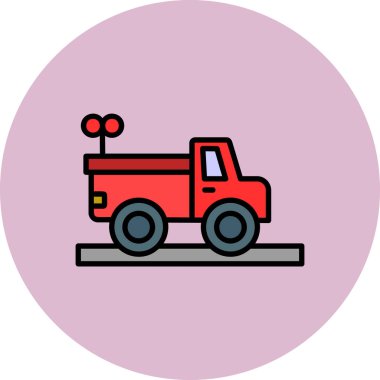 kamyon simgesi, vektör illüstrasyonu