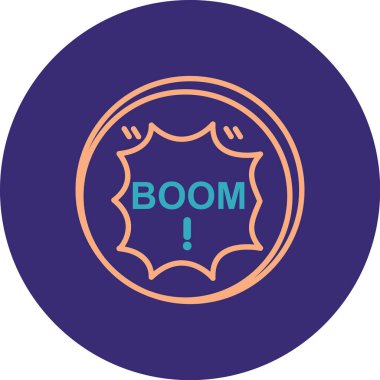 boom simgesi, vektör illüstrasyonu