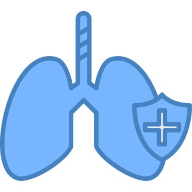 Ciğerler. Web simgesi basit illüstrasyon