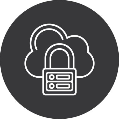 Bulut hesaplama simgesi. Web için bulut vektör simgelerinin özet çizimi